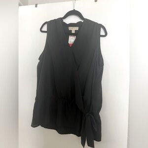 NWT Michael Kors sleeveless blouse with side tie